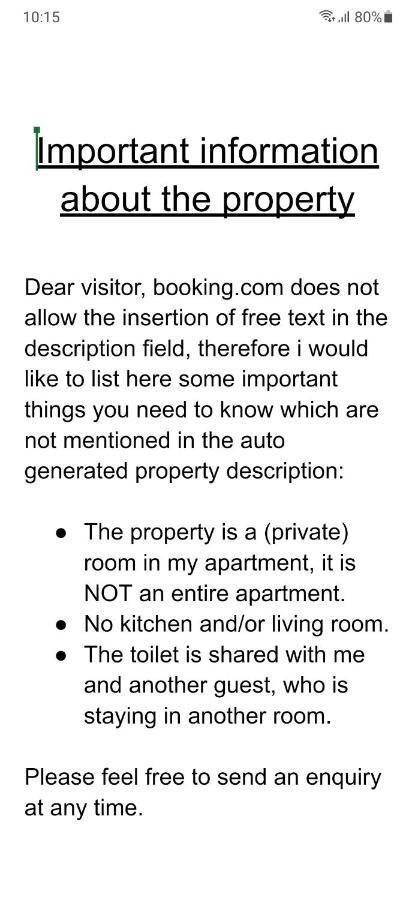 Nicole, Not For Parties, Not A Hotel, With Shared Bathroom, No Kitchen Privat bolig *
