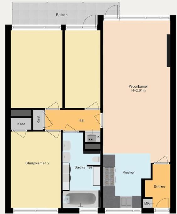 Appartement Luxe Station Zuid Amsterdam